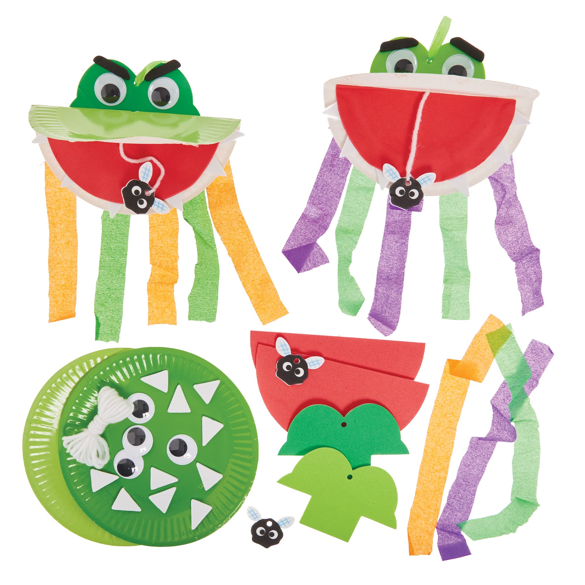 Baker Ross FX771 Venus Fly Trap Plate Kits - Pack of 4, Paper and Card Crafts for Kids