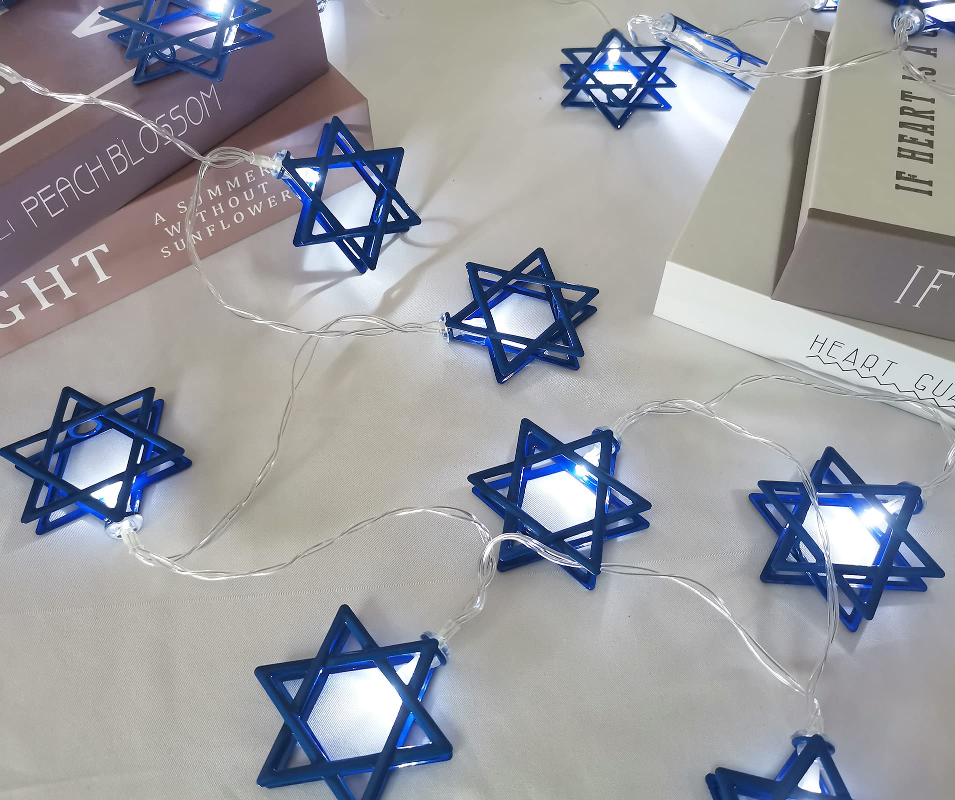 Photo 1 of ***STOCK PHOTO FOR REFERENCE ONLY***
ElodieAu 10ft Chanukah Star Decorative String Lights, 20 LED Warm White Hexagram Shape Light, Hanukkah Decorations for Home, for Jews Judaism Bedroom Window Wall Fence Party Decor