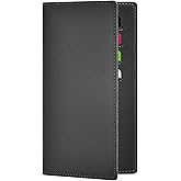 Checkbook Covers for Personal Duplicate Checks, Genuine Leather Checkbooks Register Cover Holder Wallets for Women & Men (Dark Gray)