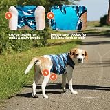Suitical Recovery Suit Dog XX-Small Blue Camouflage view 5