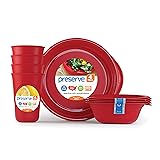 Preserve Everyday Tableware Set: Four Plates, Four