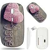 Wireless Mouse 2.4G White Base Travel Wireless Mice