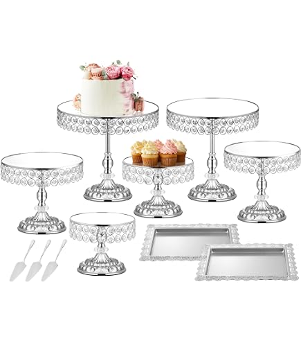 ケーキスタンド 2P S TIFFANY トープ 199401158 Amazon.com | 11-Piece SIlver Cake Stand Set, Vintage Cake Display