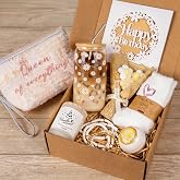 MUGIQUE Cute Birthday Box for Teen Girls, Birthday Gifts for Women, White | Teen Girl, Daughter, Sister, Best Friend, Spa Gift, Happy Birthday, 16th 18th 20th 21st 25th Birthday, Ready to Gift