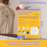 New brothread 6PCS A4 Sticky Water Soluble Embroidery Stabilizer view 2