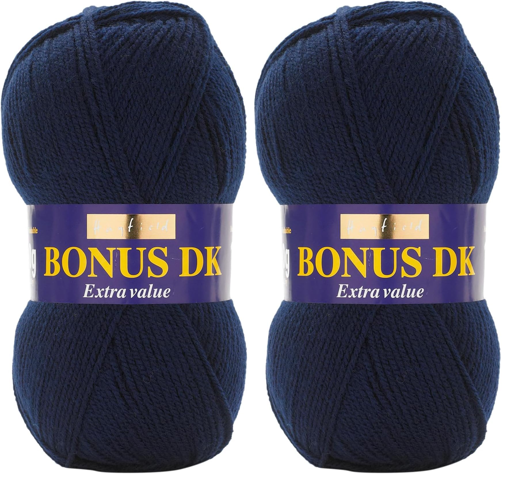 Hayfield Bonus DK Double Knitting, Navy (971), 100g by Sirdar (Pack of 2)