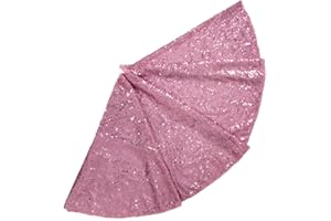 ShinyBeauty 30 Inch-Rose Pink-Sequin Christmas Tree Skirt Holiday Tree Decoration-1026E