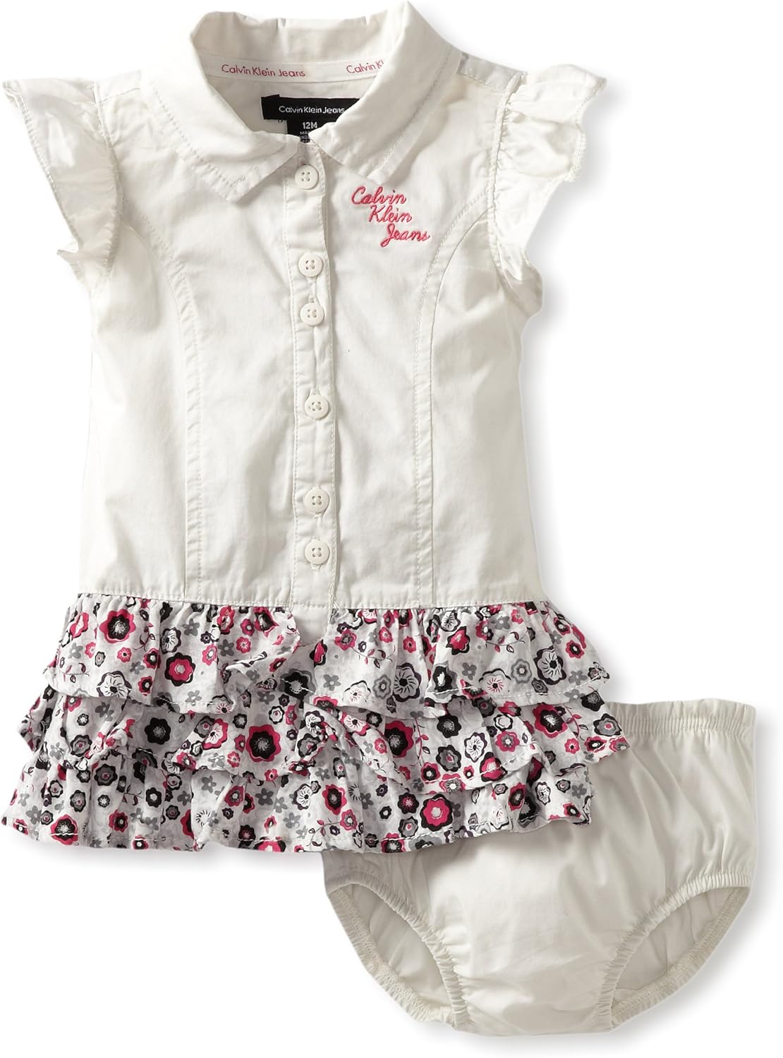 Calvin Klein Baby Girls' Dress Infant And Toddler Playwear
