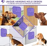 Lesipee Licking Mat 2 Pack for Dogs Cats Slow Feeder Anxiety Relief Cyan Purple view 4