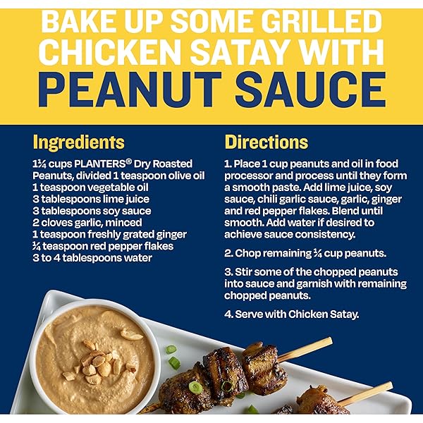 PLANTERS UNSALTED DRY ROASTED PEANUTS, RESEALABLE JAR, KOSHER NUTS, PLANT-BASED PROTEIN, QUICK SNACK FOR ADULTS, AFTER SCHOOL SNACK, 35 OZ CANISTER