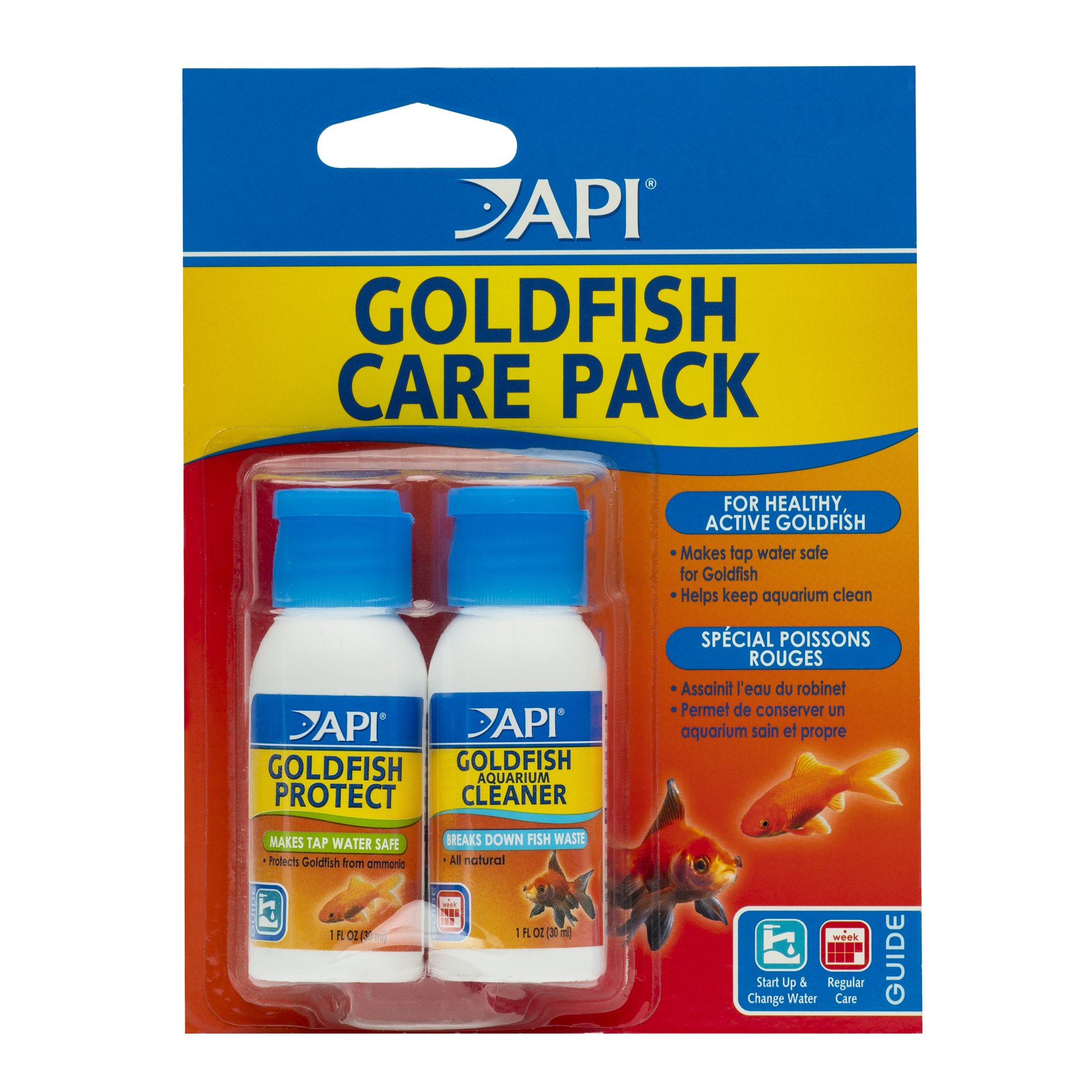 API GOLDFISH CARE 2 PACK Aquarium Water Conditioner 30 ml Bottle