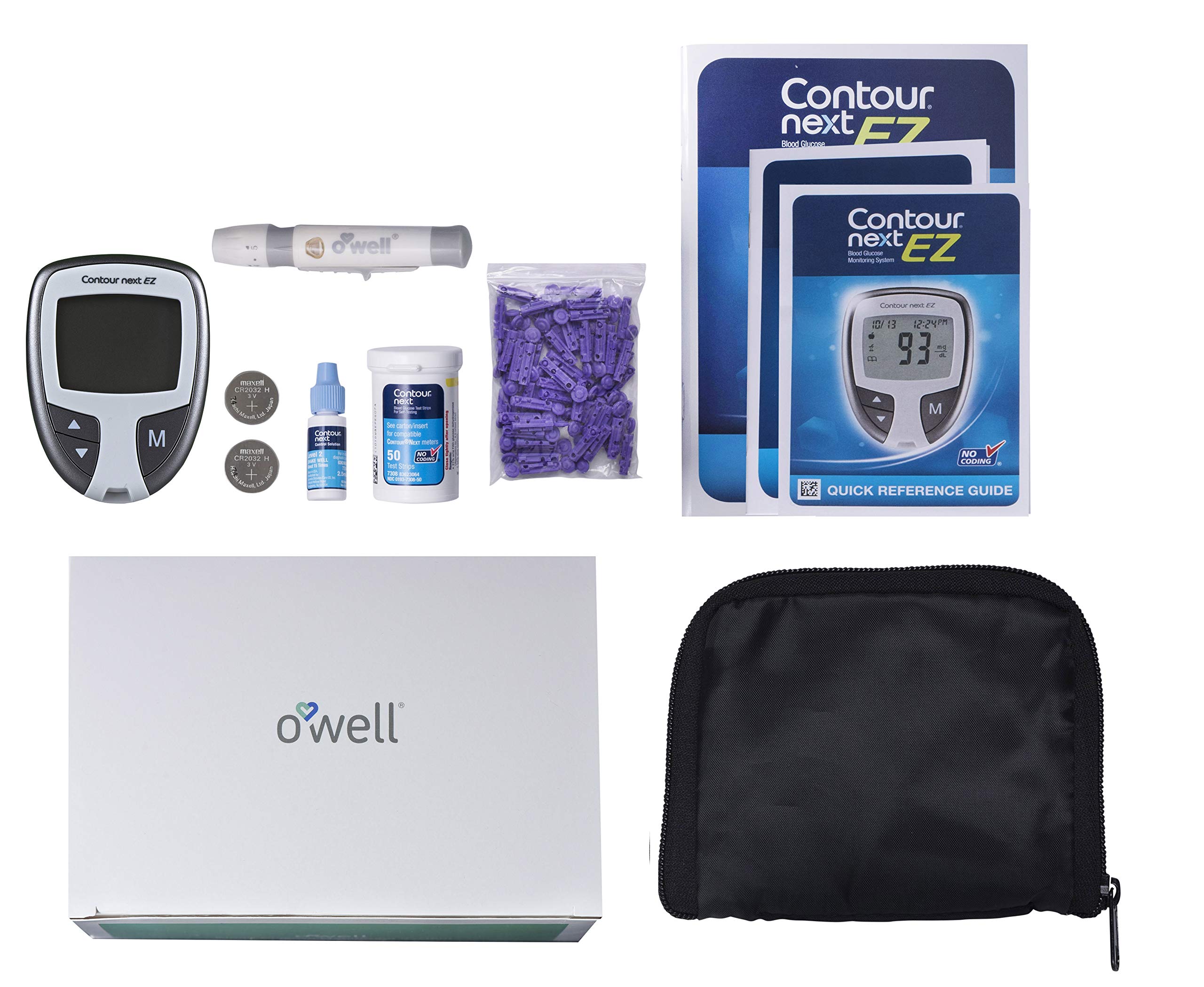 O Well Contour NEXT EZ Diabetes Testing Kit, Contour NEXT EZ Blood