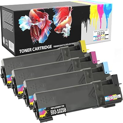 PRESTIGE CARTRIDGE 1320 Toner 4pk for Dell 1320 1320c 1320cn High Capacity
