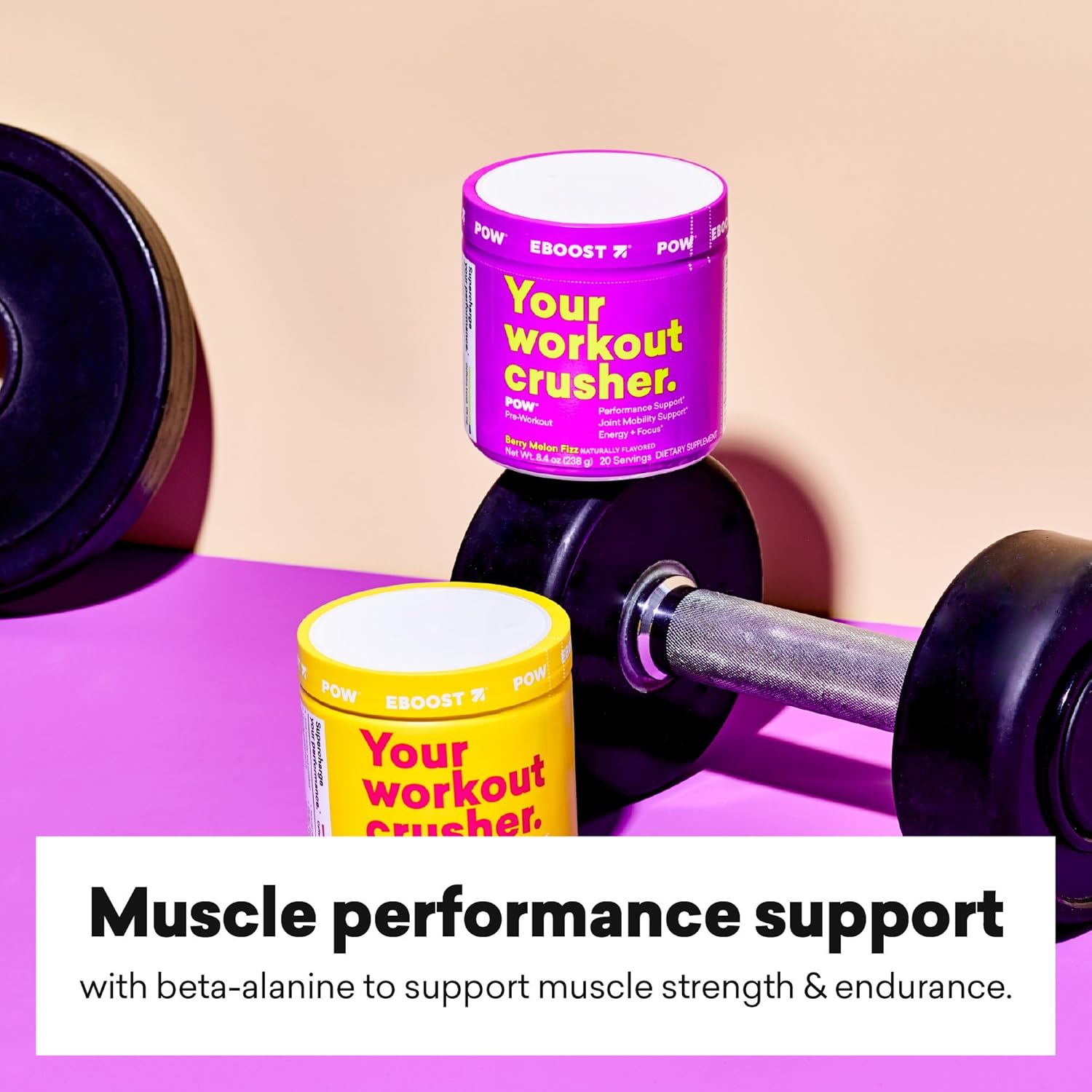 Eboost Natural Pow PreWorkout Powder Tub 8.4 oz (20