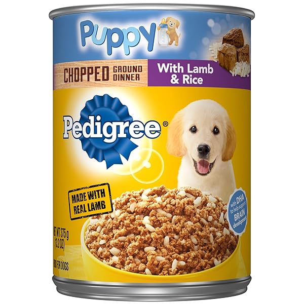 PEDIGREE MEATY GROUND DINNER PUPPY COMPLETE LAMB AND RICE CANNED DOG FOOD