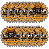 Ryltanks 7-1/4 Inch Circular Saw Blade, 24T for Framing with 5/8" Arbor, Fast Wood Cutting, 10-Pack