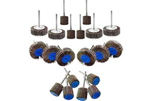LINE10 Tools Mini Flap Sanding Wheel Rotary Tool Accessories Kit, 1/8-inch Shank, Pack of 20