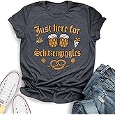 YZMI Oktoberfest Shirt Women：Prost Oktoberfest Drinking Tshirt Funny German Beer Lover Gift Beer Pretzel Graphic Tee Top