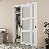 Paintable Sliding Closet Door 48" x 80", 3 Lite