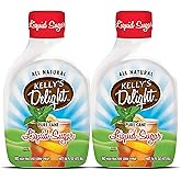 Kelly's Delight Pure Cane Liquid Sugar, Sweetener Syrup for Ice Tea and Coffee, 16 fl oz (2 Pack)