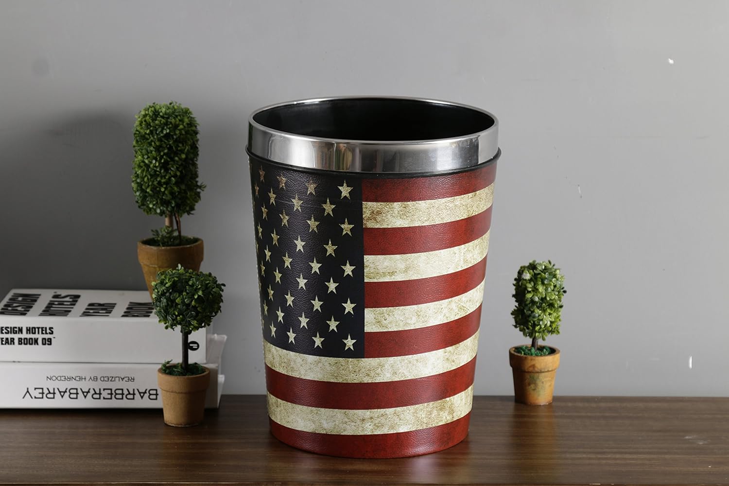 12L Bote de Basura Impermeable Cesta de Almacenaje Sin Cubierta para