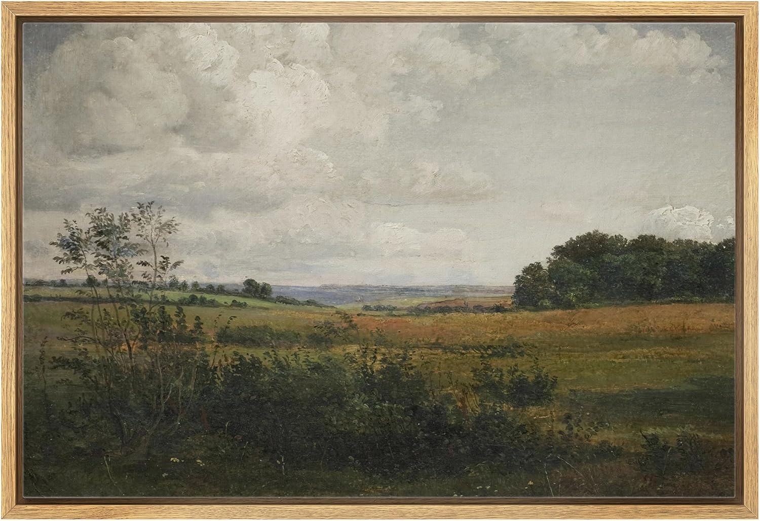 Wall Décor - wall26 Framed Canvas Print Wall Art Rustic Rural Storm Cloud Country Landscape Nature Wilderness Illustrations Fine Art Farmhouse Floral Botanical Calm/Relax Cozy for Bedroom - 24