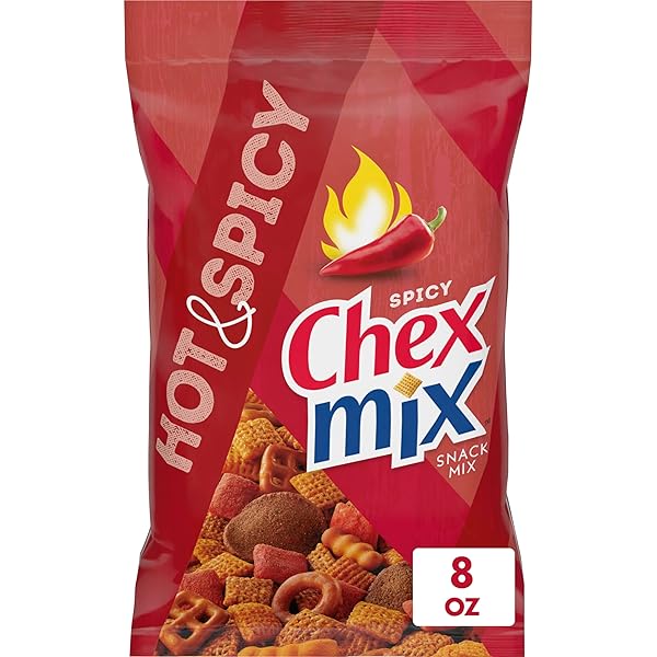 CHEX MIX HOT AND SPICY SNACK MIX, SAVORY...