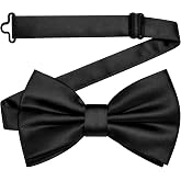 Branduce Solid Color Pre-tied Bow Tie Quality Adjustable Bowtie for Men Party Wedding