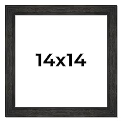 14x14 Frame Black Barnwood Picture Frame - Modern