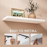 STOREMIC Floating Shelves White 60 cm Set of 2 Easy Install Modern Wall Shelf view 7