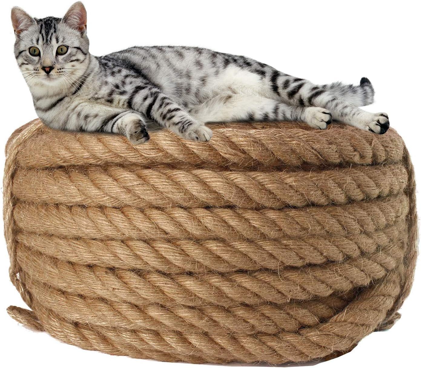 Corde De Jute De 6mm 30m Pour Reparer Et Remplacer Le Poteau A Gratter Pour Chat Arbre A Chat Chat Gratter Tampon Tapis Tuyau Habillage Des Escaliers Tire Decoration Decoration De La Maison Beige Ficelles