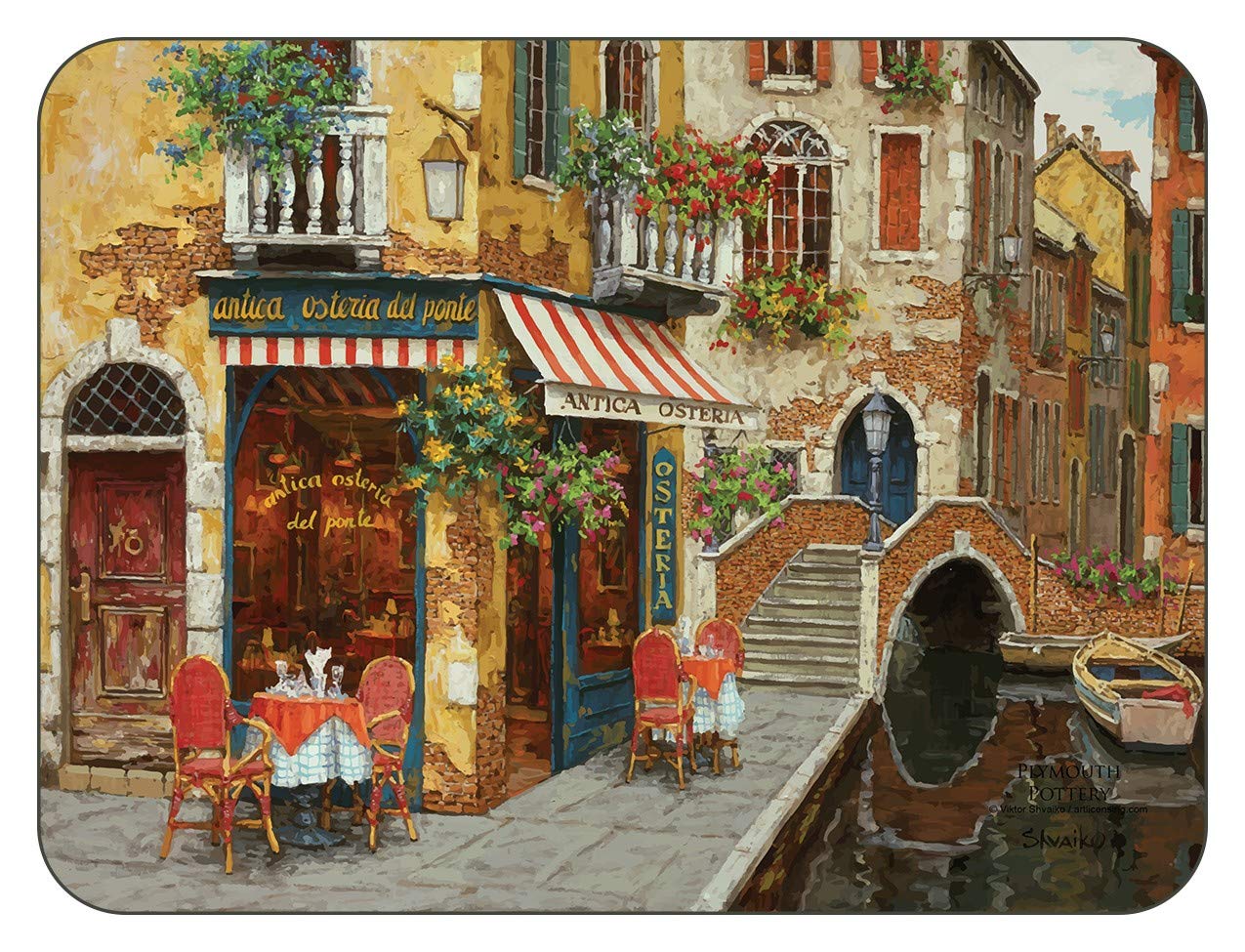 Plymouth Pottery - Cafe Scene Placemats - Set of 6