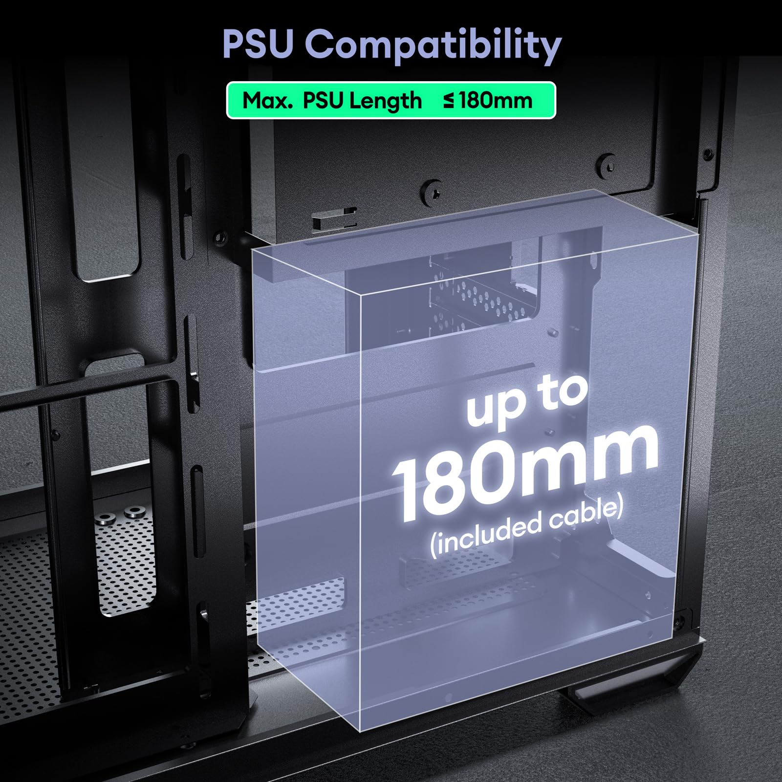 Okinos MATX PC Case, 5 x 120mm Case Fans (Non-PWM) Pre-Installed, Type-C Port, 270° Panoramic Tempered Glass Panel, 5-PCIe Slot, 240mm Radiator ONLY for ITX MOBO, Micro ATX Case, Mirage 2