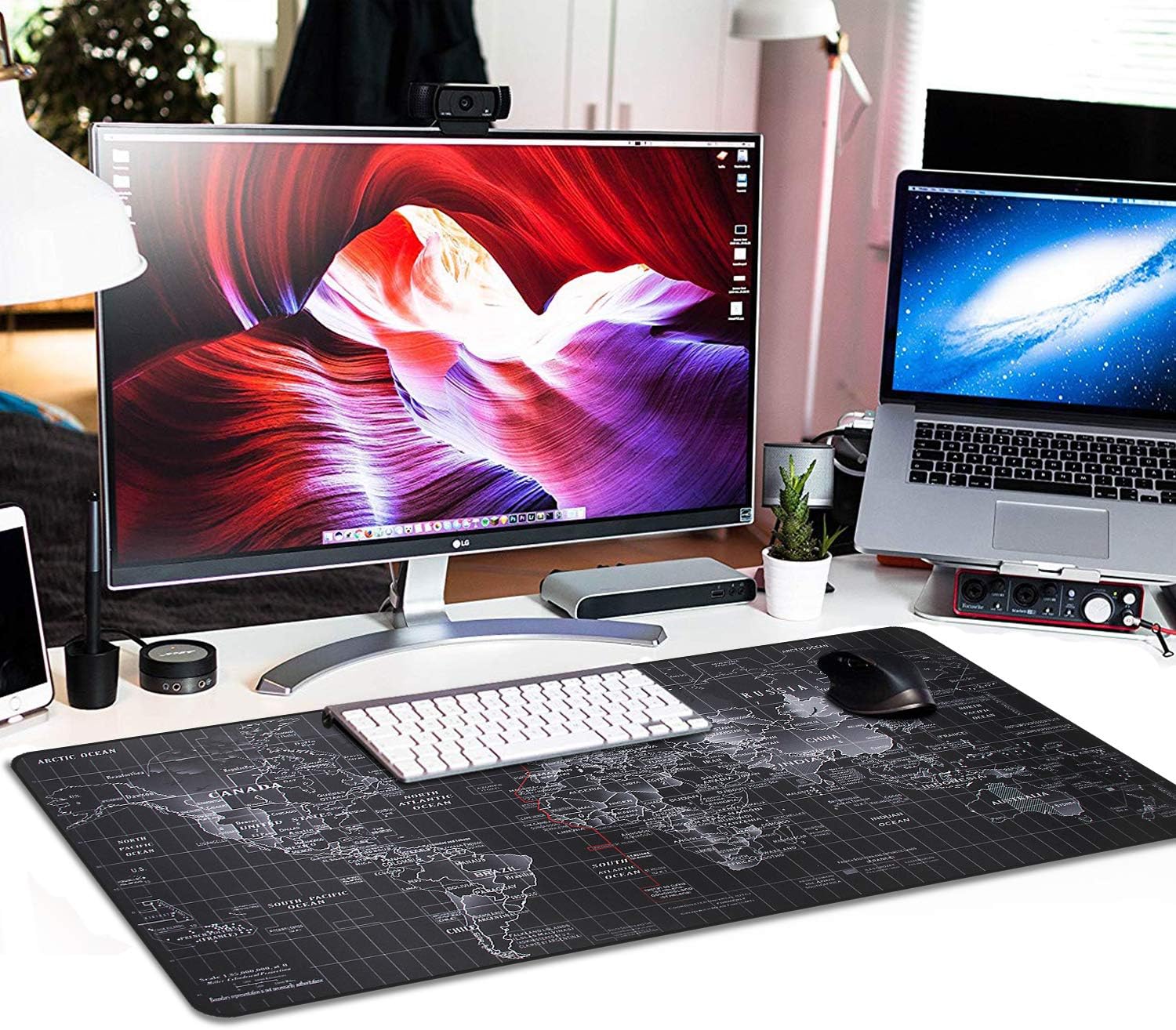 Cacoy 1400x600 mm Grand Tapis de Souris Gaming XXL, Antidérapante Tapis