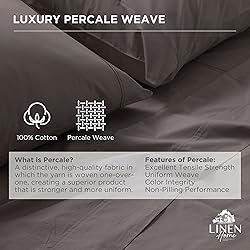 Linen Home 100% Cotton Percale Weave Fitted
