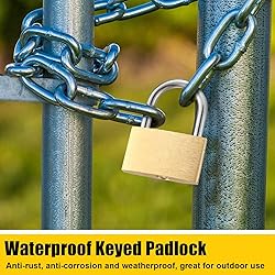 Yaocom 18 Pcs Solid Brass Keyed Padlock, Small