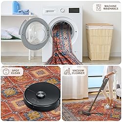 CAPALOCA 5x7 Area Rug Bohemian Rugs with Print