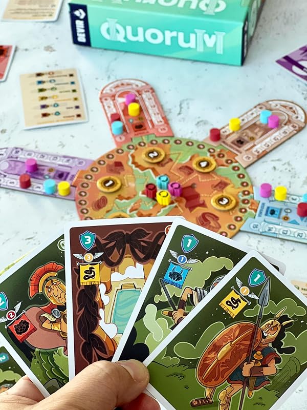 - Quorum – Juego de Mesa de Estrategia del Imperio Romano | Senadores, Provincias y Política | 2-4 Jugadores | +14 Años | 45 Min (BGQUML)