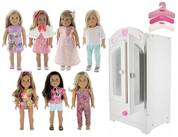 18 Inch Doll Dream Lot- Furniture Armoire Closet Storage