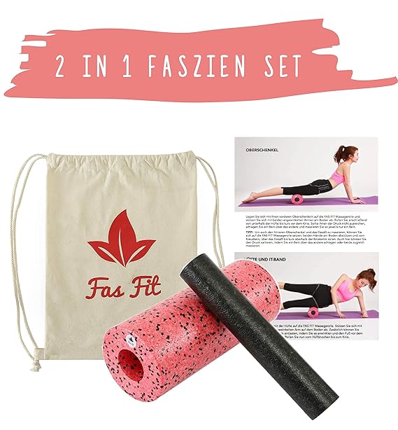 Fas Fit Faszienrolle - Foam Roller Set 2-, 4- oder 6teilig - Massagerollen & Faszienbälle - Faszien Rolle für ein effektives 