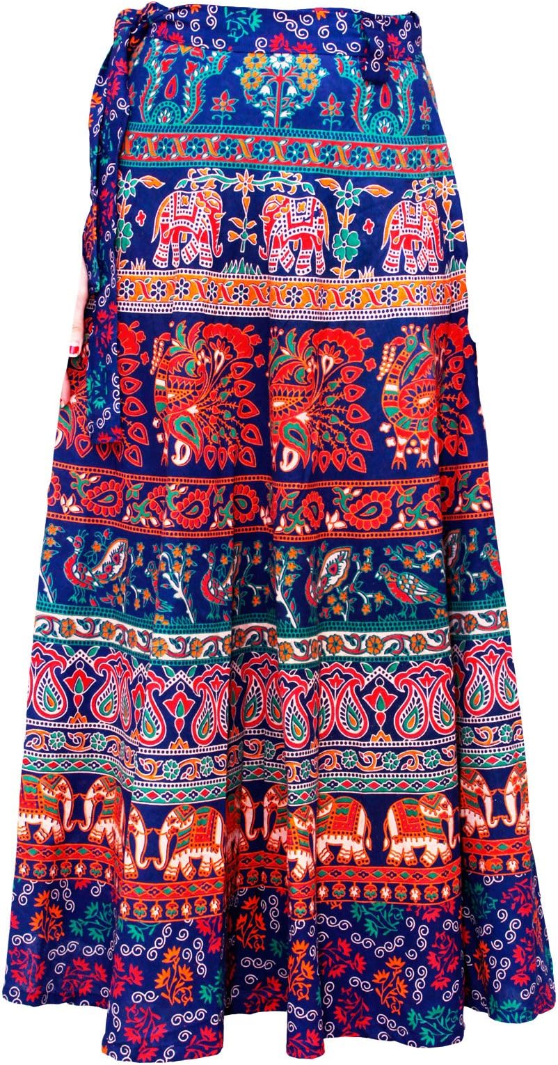Ayat Cotton Bohemian High-Waisted Women's Skirt Hippie Style One Size