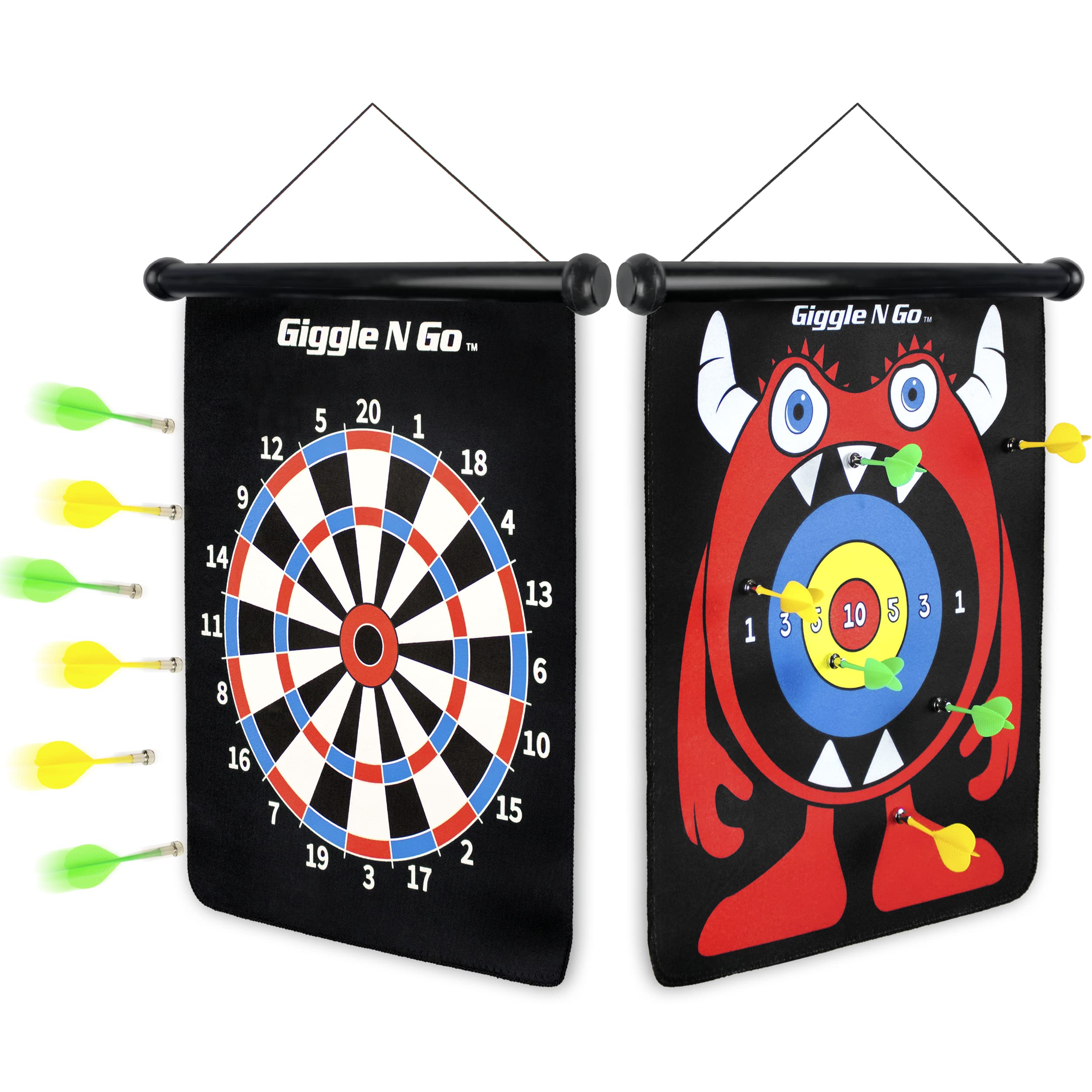 Giggle N Go Magnetic Dart Board Kids - Magnetic Dart Board for Boys or Girls Boys Gifts Age 6 and Above. Fun Dart Game for Kids and Make Great Xmas or Birthday Gifts for Boys or Girls