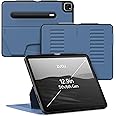 ZUGU Case for iPad Pro 12.9 Case 5th / 6th Generation Stand 2021/2022, Slim Protective Cover with Wireless Apple Pencil Charging, Magnetic Stand & Sleep/Wake Magnetic Cover, Slate Blue