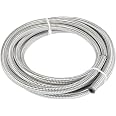 X AUTOHAUX 15ft AN4 Fuel Hose - 1/4" Braided Nylon Stainless Steel Line For Oil, Fuel, Gas (Black) - View #7