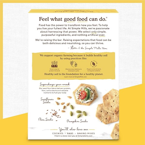 SIMPLE MILLS ORGANIC SEED CRACKERS, EVERYTHING – GLUTEN FREE, VEGAN, HEALTHY SNACKS, PALEO FRIENDLY, 4.25 OUNCE (PACK OF 3)