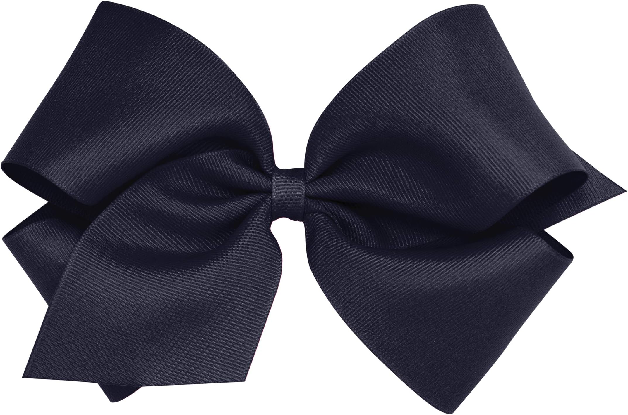 Wee Ones Baby Girls' King Grosgrain Hair Bow on a WeeStay Clip w/Plain Wrap - Navy