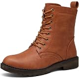 Amazon.com: Amazon Essentials - Botas de combate con cordones para mujer :  Ropa, Zapatos y Joyería