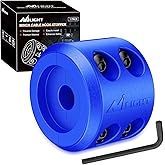 Nilight Winch Stopper for ATV UTV Truck SUV Winch Cable Hook Rubber Stopper Protect Towing Hook Synthetic Rope Winch Accessories Rope Line Saver with Stainless Steel Screws and Nuts Allen Wrenc, Blue