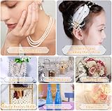 anezus 800 Pcs Ivory Pearl Beads 8mm Sew On Flatback Jewelry Craft view 7