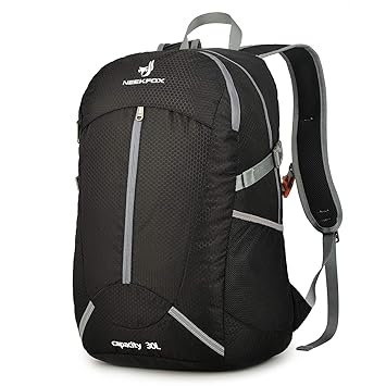NEEKFOX Faltbarer Rucksack Leicht Wanderrucksack 30L Reise Wandern Freizeit Outdoor Tagesrucksack für Herren Damen